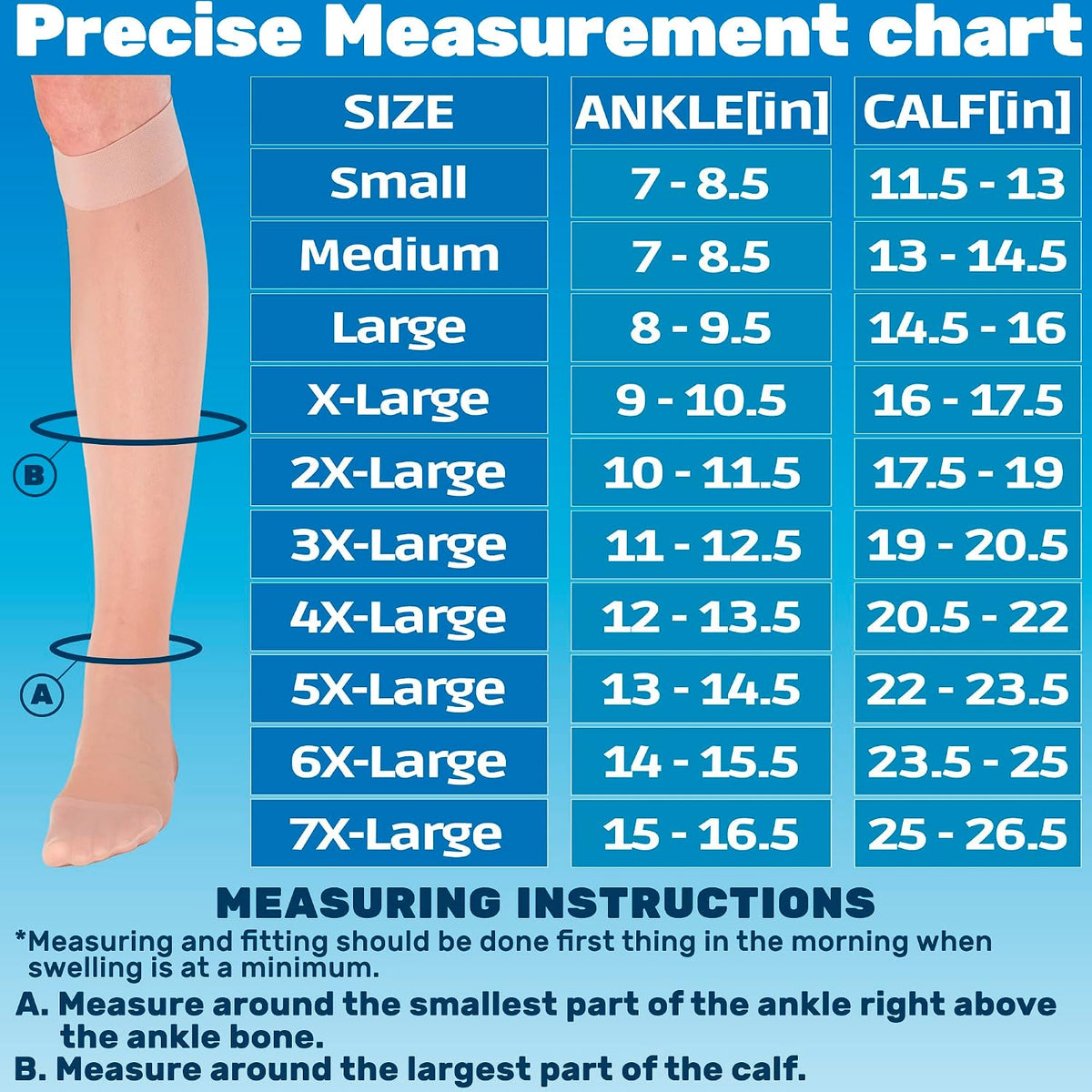 ABSOLUTE SUPPORT Sheer Travel Compression Socks 15-20mmHg, Nude, Large