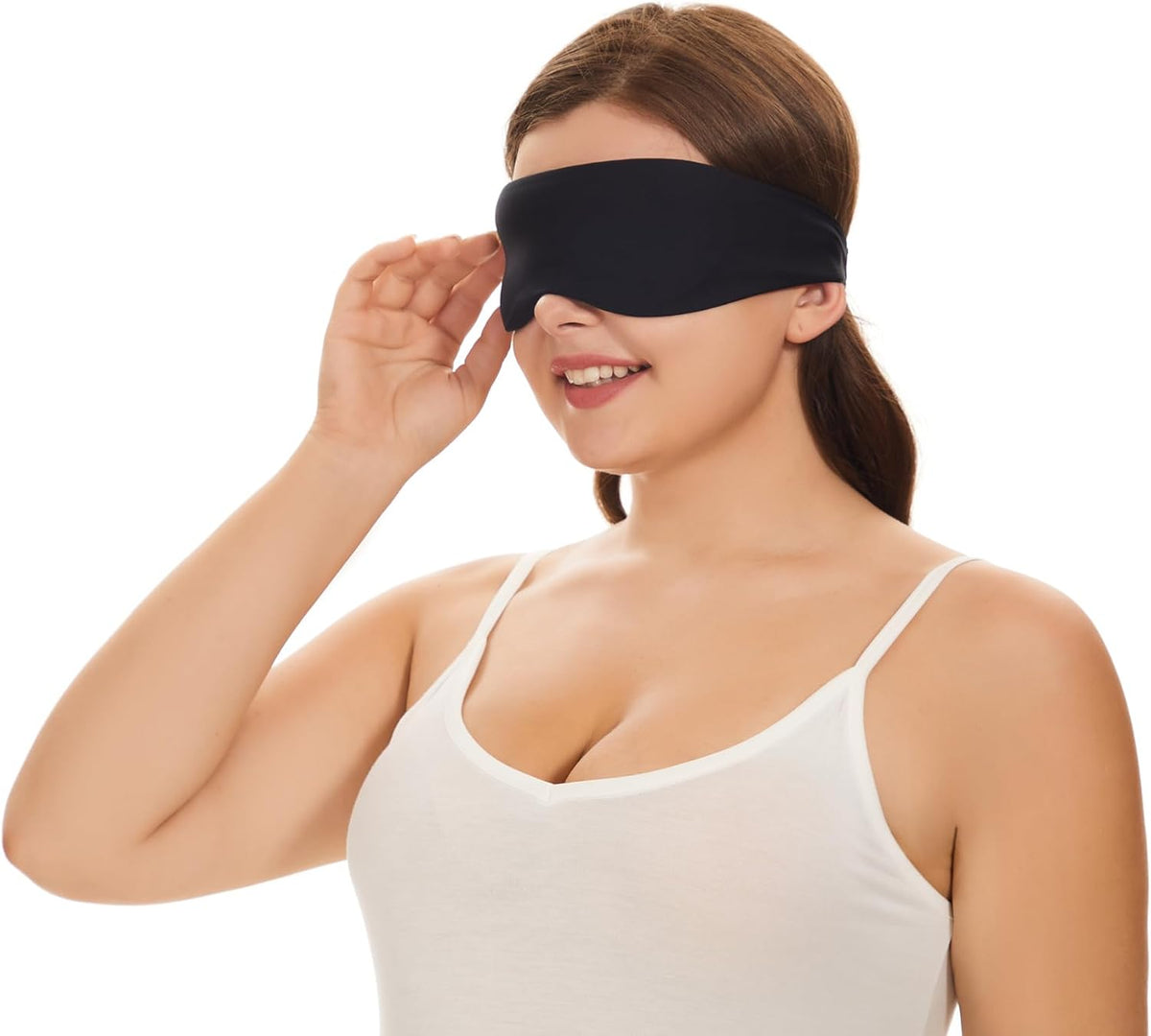 Sleep Mask for Side Sleepers, Machine Washable Eye Mask, Black