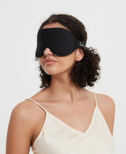 Sleep Mask for Side Sleepers, Machine Washable Eye Mask, Black