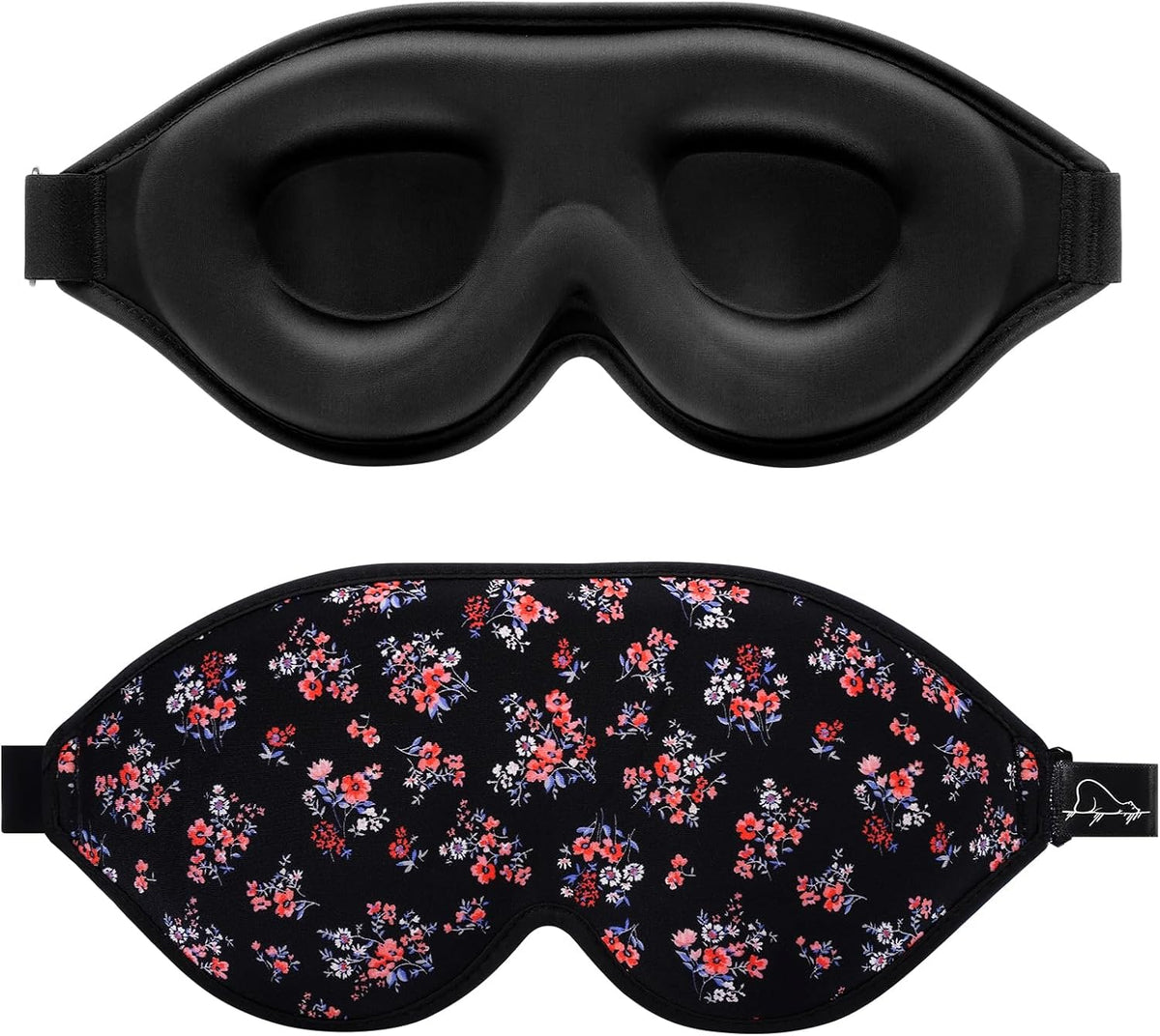 Sleep Mask for Side Sleepers, Machine Washable Eye Mask, Black