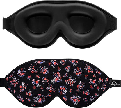 Sleep Mask for Side Sleepers, Machine Washable Eye Mask, Black