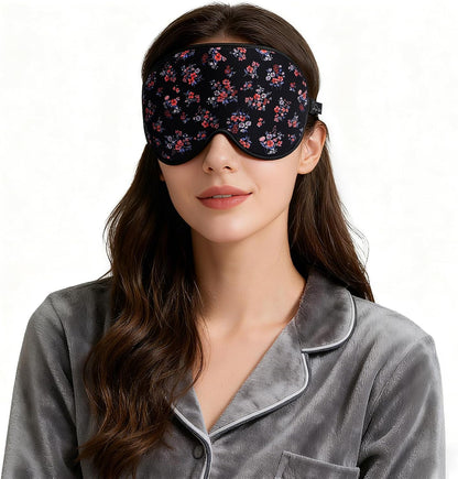 Sleep Mask for Side Sleepers, Machine Washable Eye Mask, Black