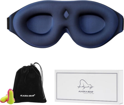 Sleep Mask for Side Sleepers, Machine Washable Eye Mask, Black
