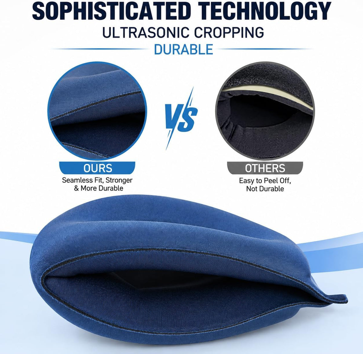 Sleep Mask for Side Sleepers, Machine Washable Eye Mask, Black