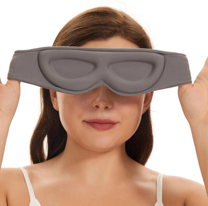 Sleep Mask for Side Sleepers, Machine Washable Eye Mask, Black