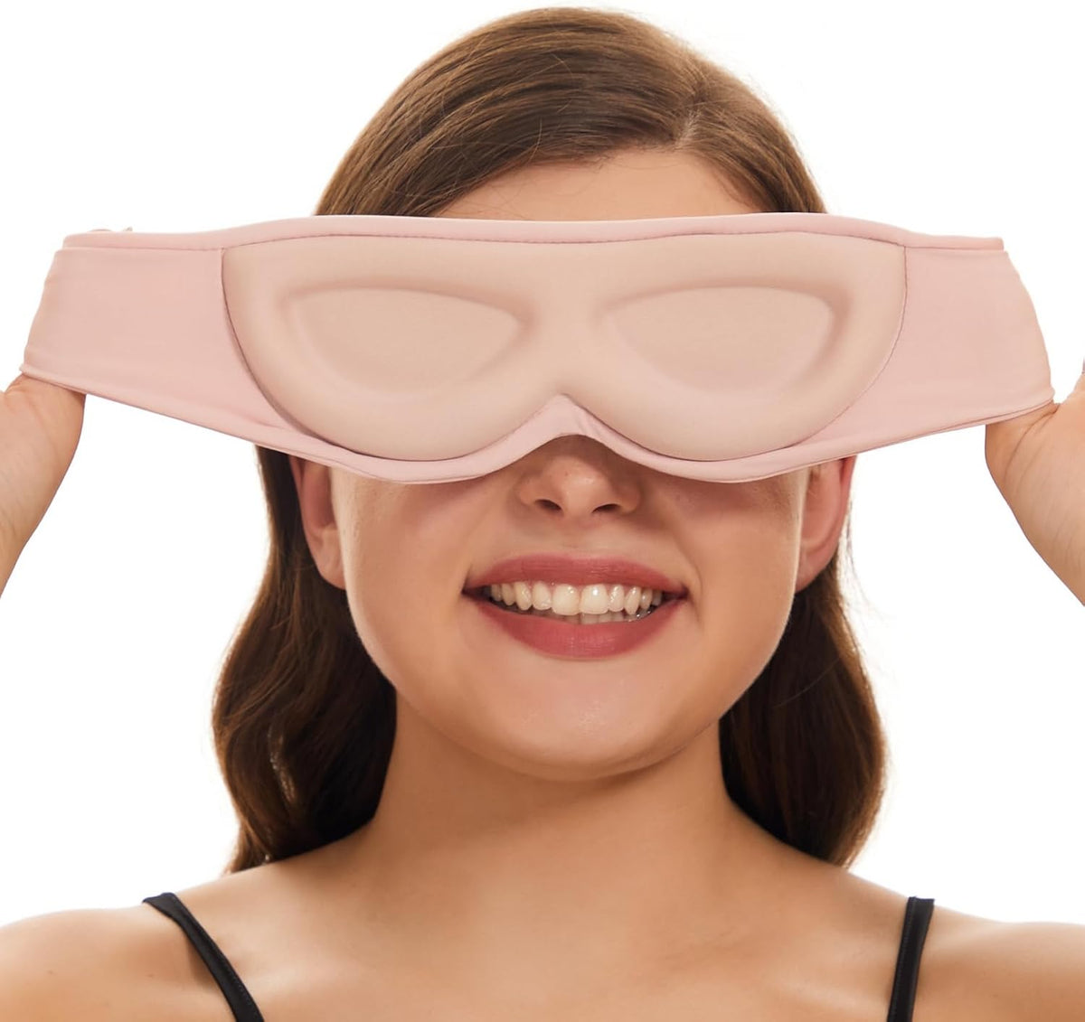 Sleep Mask for Side Sleepers, Machine Washable Eye Mask, Black