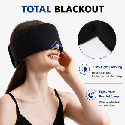 Sleep Mask for Side Sleepers, Machine Washable Eye Mask, Black
