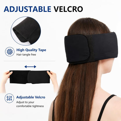 Sleep Mask for Side Sleepers, Machine Washable Eye Mask, Black
