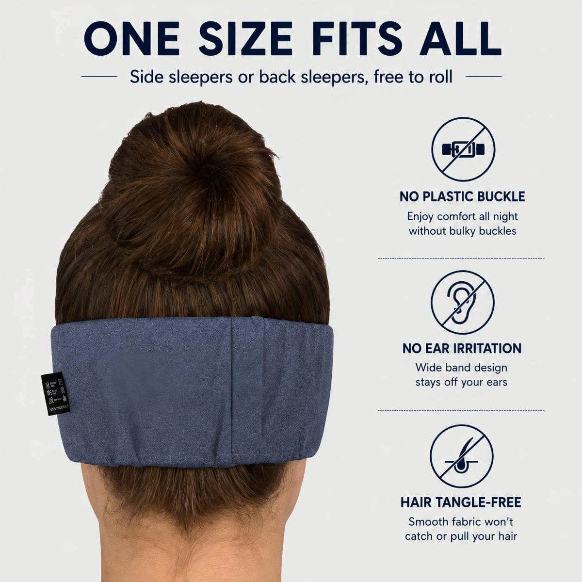 Sleep Mask for Side Sleepers, Machine Washable Eye Mask, Black