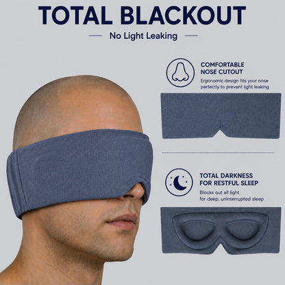 Sleep Mask for Side Sleepers, Machine Washable Eye Mask, Black