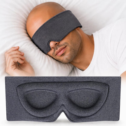 Sleep Mask for Side Sleepers, Machine Washable Eye Mask, Black