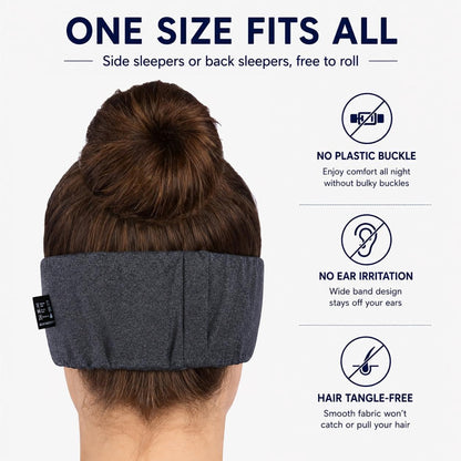 Sleep Mask for Side Sleepers, Machine Washable Eye Mask, Black