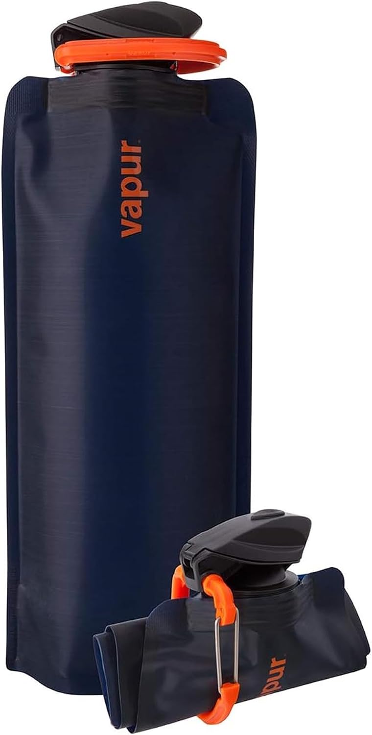Collapsible Water Bottle with Carabiner, 23oz (0.7L), Olive