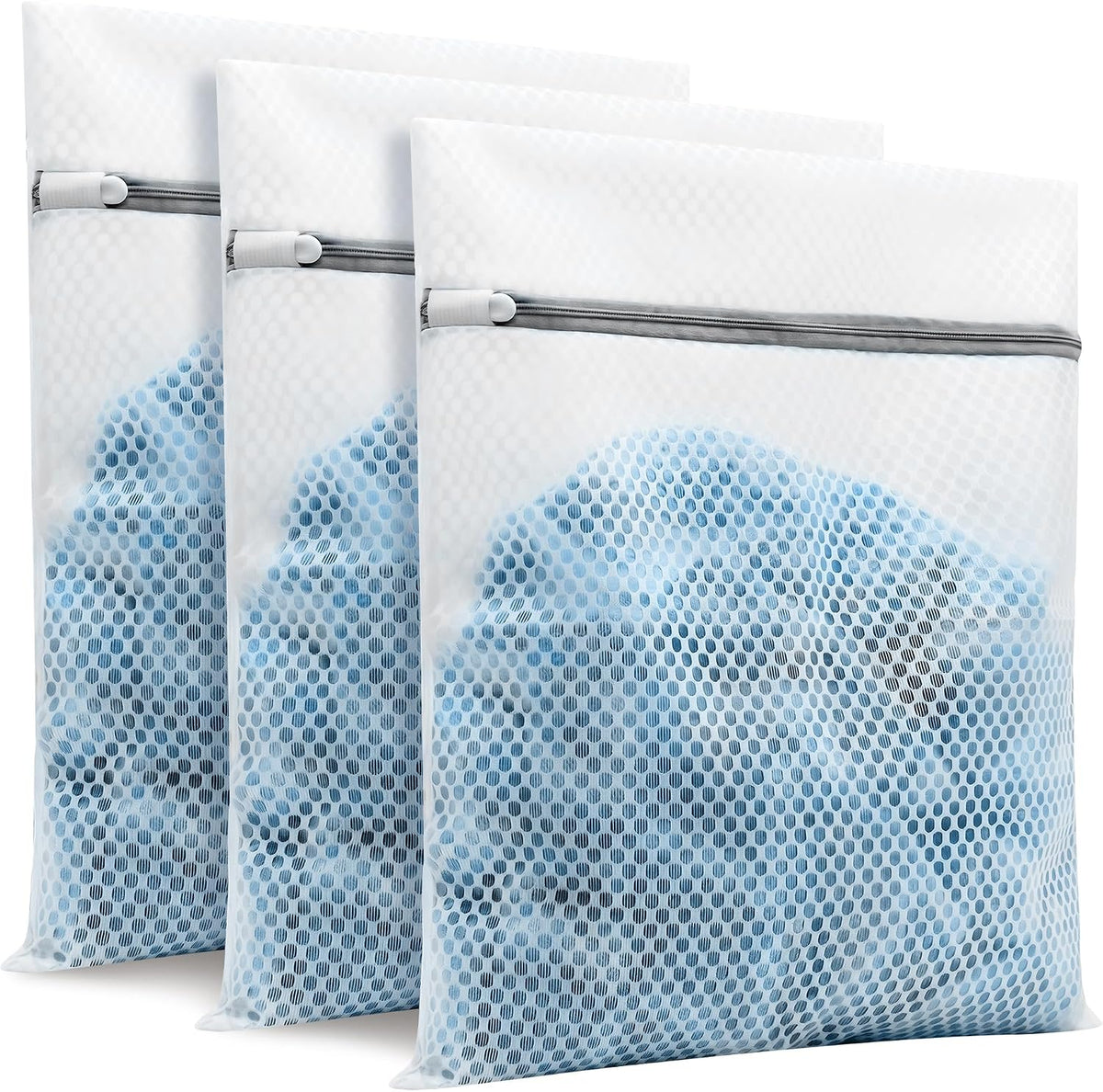 3Pcs Laundry Bags Mesh Wash Bags，12 x 16 inches