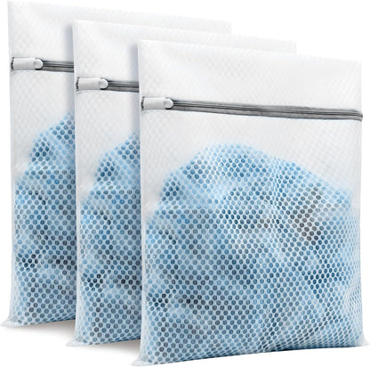 3Pcs Laundry Bags Mesh Wash Bags，12 x 16 inches