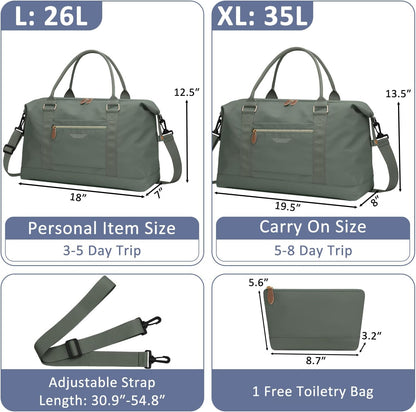 Women Travel Duffle Bags, Weekender Overnight Bag, Hospital Bag