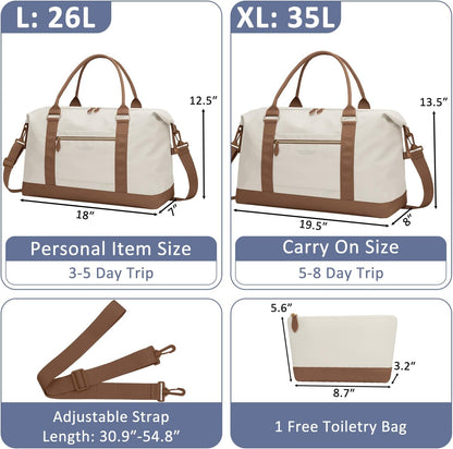 Women Travel Duffle Bags, Weekender Overnight Bag, Hospital Bag