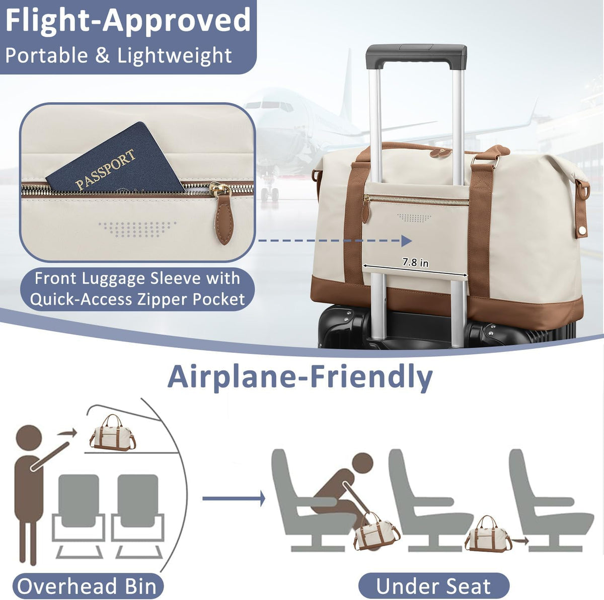 Women Travel Duffle Bags, Weekender Overnight Bag, Hospital Bag