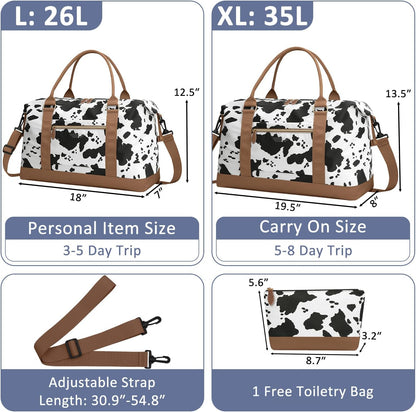 Women Travel Duffle Bags, Weekender Overnight Bag, Hospital Bag