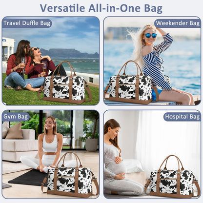 Women Travel Duffle Bags, Weekender Overnight Bag, Hospital Bag