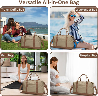Women Travel Duffle Bags, Weekender Overnight Bag, Hospital Bag