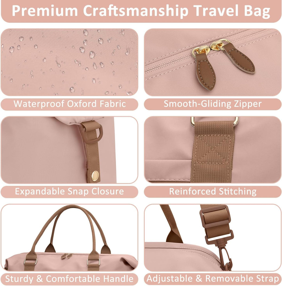 Women Travel Duffle Bags, Weekender Overnight Bag, Hospital Bag