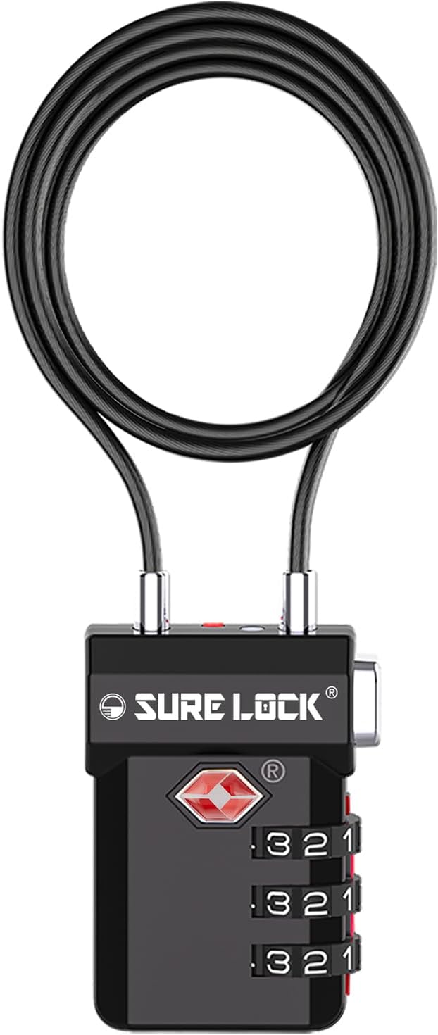 SURE LOCK 3 Digit TSA Approved Luggage Locks