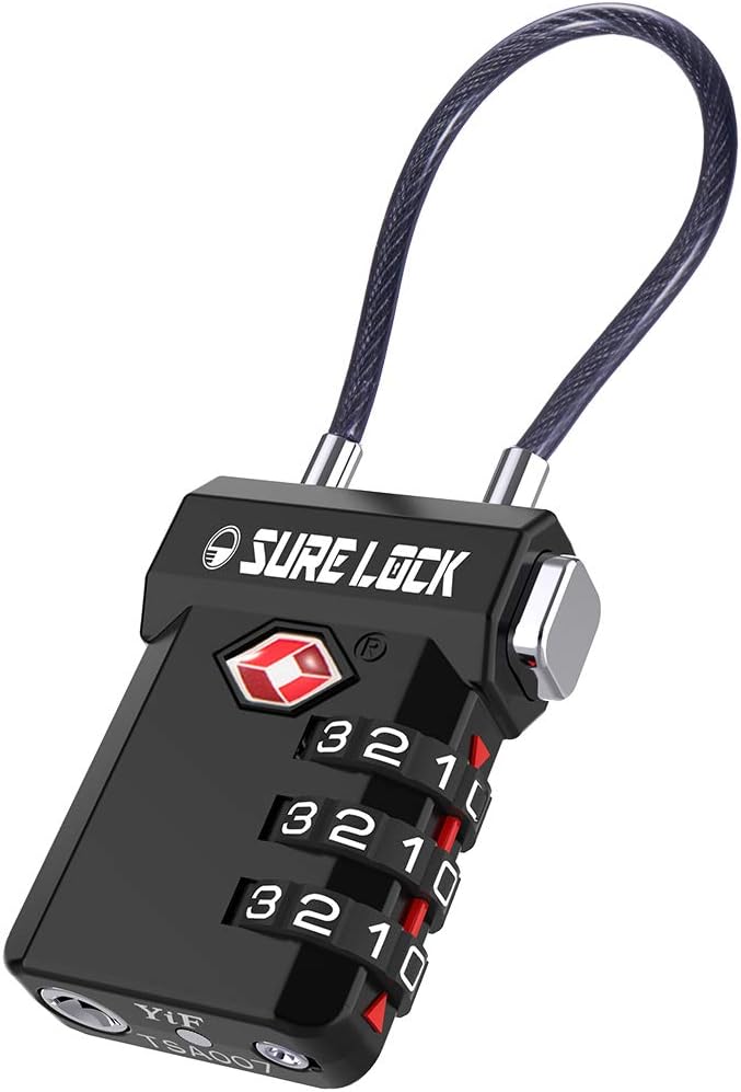 SURE LOCK 3 Digit TSA Approved Luggage Locks