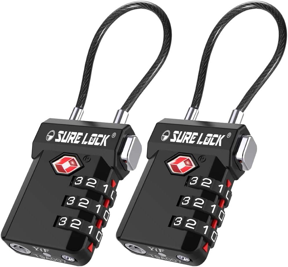 SURE LOCK 3 Digit TSA Approved Luggage Locks