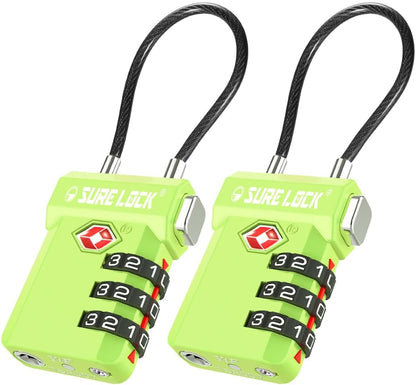 SURE LOCK 3 Digit TSA Approved Luggage Locks