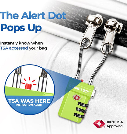 SURE LOCK 3 Digit TSA Approved Luggage Locks