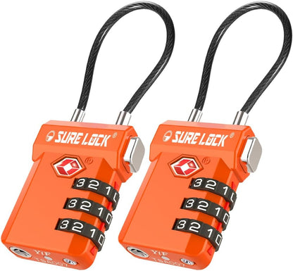 SURE LOCK 3 Digit TSA Approved Luggage Locks