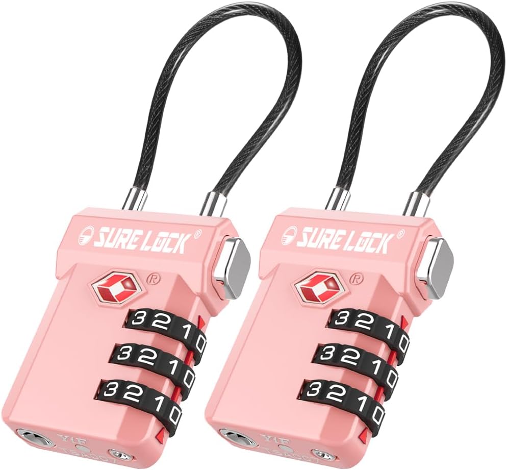 SURE LOCK 3 Digit TSA Approved Luggage Locks