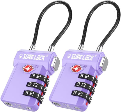 SURE LOCK 3 Digit TSA Approved Luggage Locks