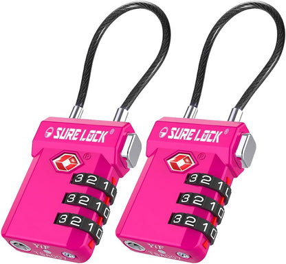 SURE LOCK 3 Digit TSA Approved Luggage Locks