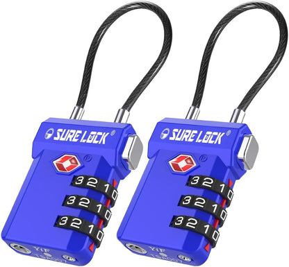 SURE LOCK 3 Digit TSA Approved Luggage Locks