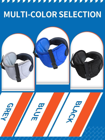 Travel Pillow for Airplanes Sleep, Seat Strap for Stable Support