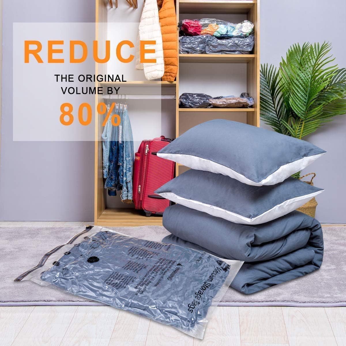 Vacuum Storage Bags for Clothing, 12-Pack, Jumbo