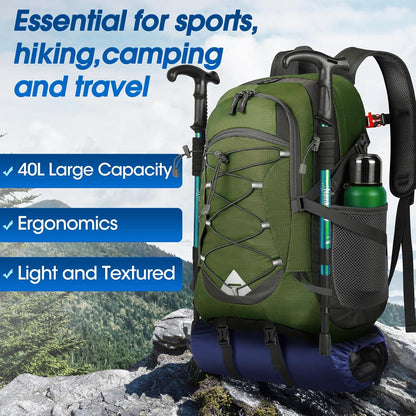 Hiking Backpack 40L Packable Lightweight Camping Daypack Men Women