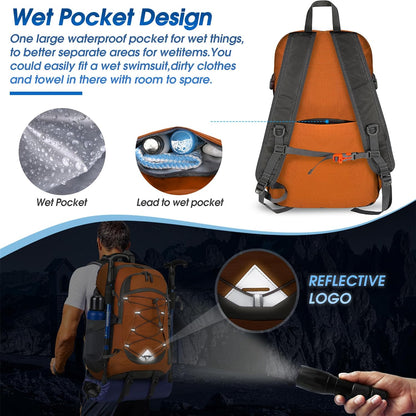 Hiking Backpack 40L Packable Lightweight Camping Daypack Men Women