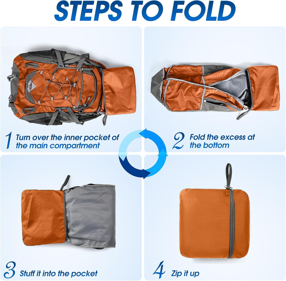 Hiking Backpack 40L Packable Lightweight Camping Daypack Men Women
