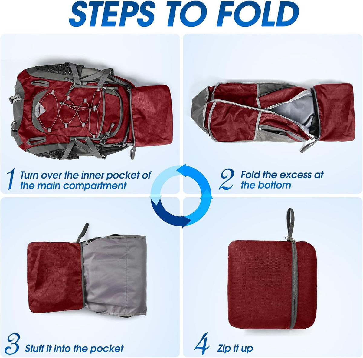Hiking Backpack 40L Packable Lightweight Camping Daypack Men Women