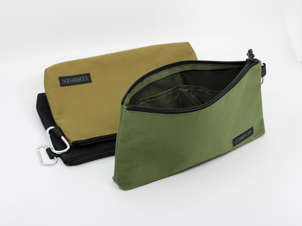 COREFLEX Premium Tool Pouch Zipper Bag, Small Tool Bag, Multipurpose Storage pouch, Heavy duty Flat Bottom Tool bag with YKK Zipper (Large 12inch)
