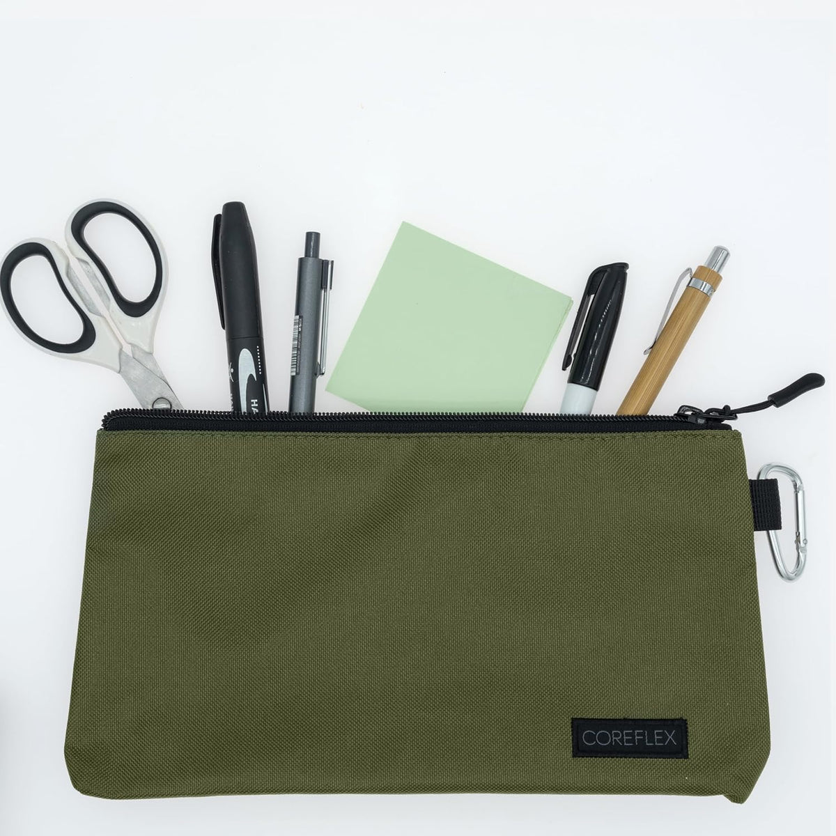 COREFLEX Premium Tool Pouch Zipper Bag, Small Tool Bag, Multipurpose Storage pouch, Heavy duty Flat Bottom Tool bag with YKK Zipper (Large 12inch)