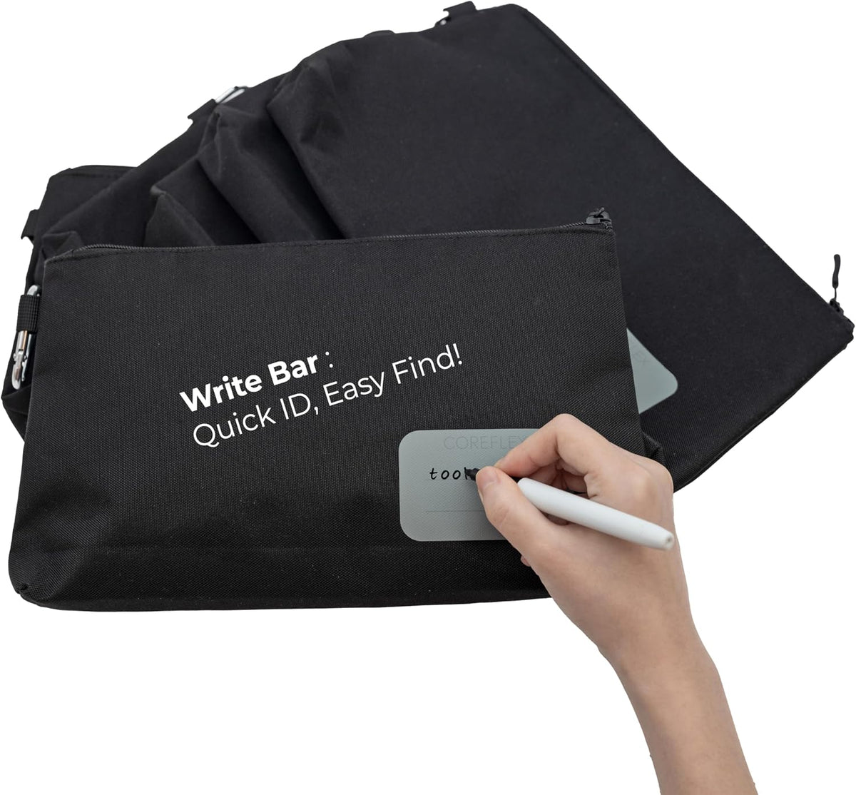 COREFLEX Premium Tool Pouch Zipper Bag, Small Tool Bag, Multipurpose Storage pouch, Heavy duty Flat Bottom Tool bag with YKK Zipper (Large 12inch)