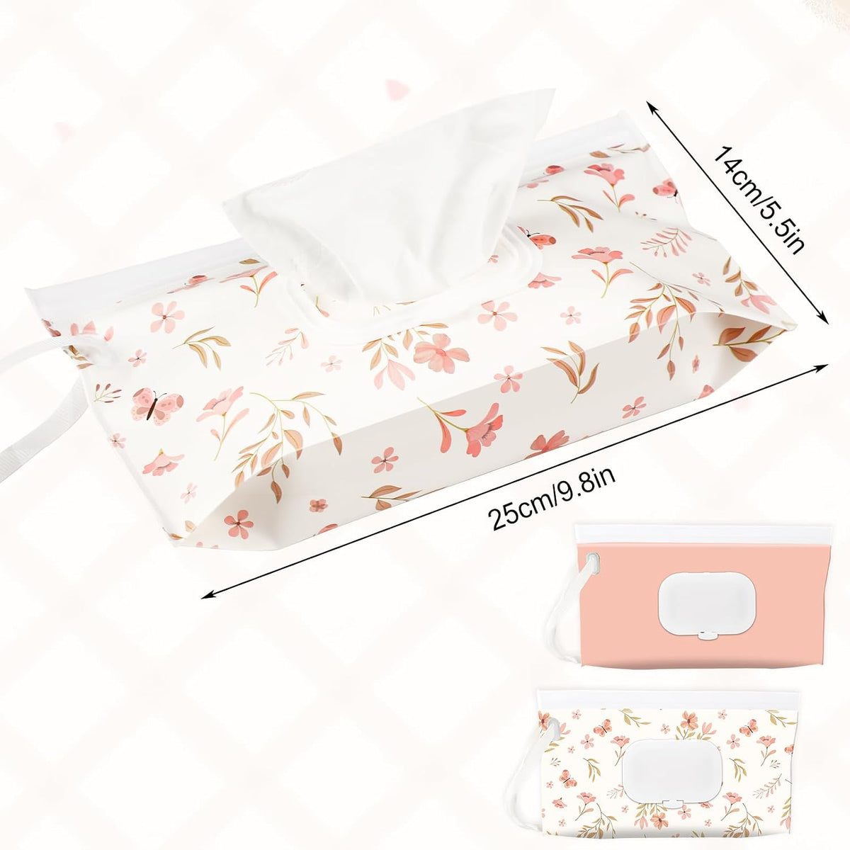 FEBSNOW 2 Pack Baby Wipe Dispenser, Portable Wet Wipes Holder Container