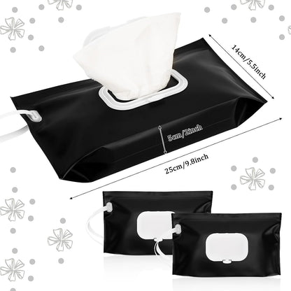FEBSNOW 2 Pack Baby Wipe Dispenser, Portable Wet Wipes Holder Container