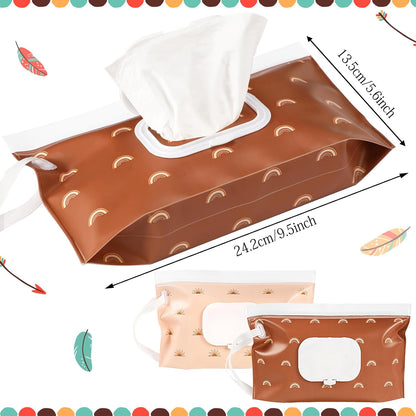 FEBSNOW 2 Pack Baby Wipe Dispenser, Portable Wet Wipes Holder Container