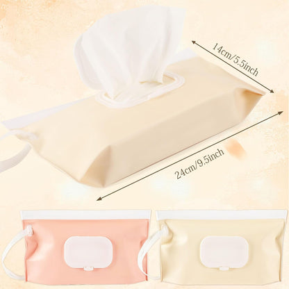 FEBSNOW 2 Pack Baby Wipe Dispenser, Portable Wet Wipes Holder Container