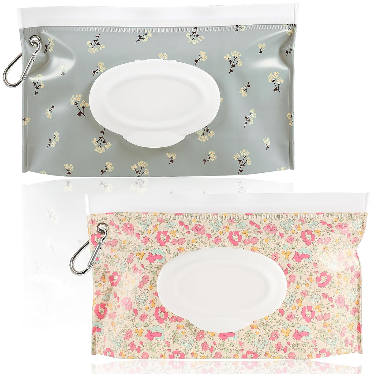 FEBSNOW 2 Pack Baby Wipe Dispenser, Portable Wet Wipes Holder Container
